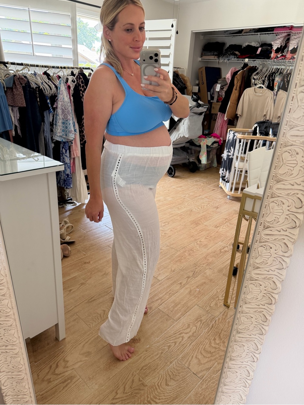SHEIN White Beach Pants
